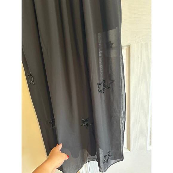 Chaser beaded star black maxi dress sz M - Picture 14 of 16